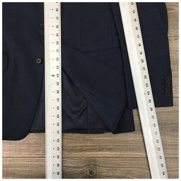 Jaeger Mens Blazer Sport Coat Three Button Jacket Wool Size 38R Men Casual Suits - Picture 13 of 13